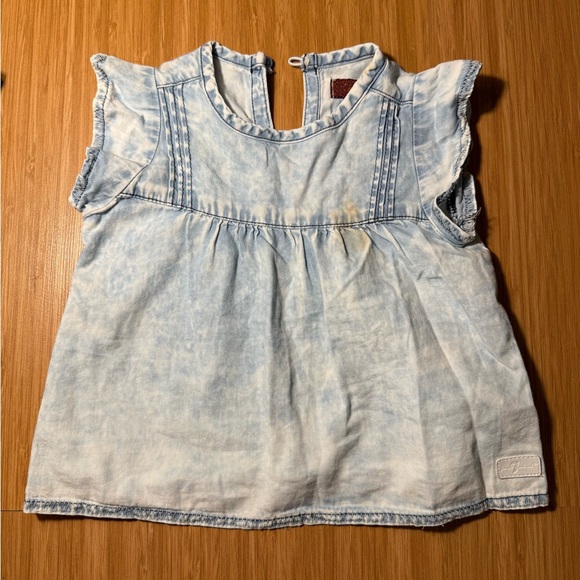 7 For All Mankind 12 M Toddler Girls Play Condition Floral Romper Denim Tee - Picture 9 of 13